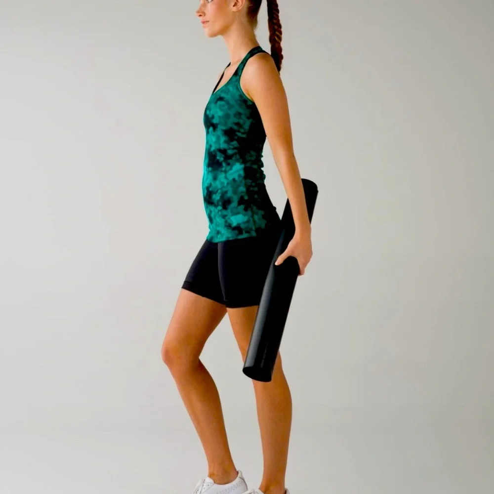 Lululemon‎ Cool Racerback Clouded Dreams Cosmic Teal Multi Size 2